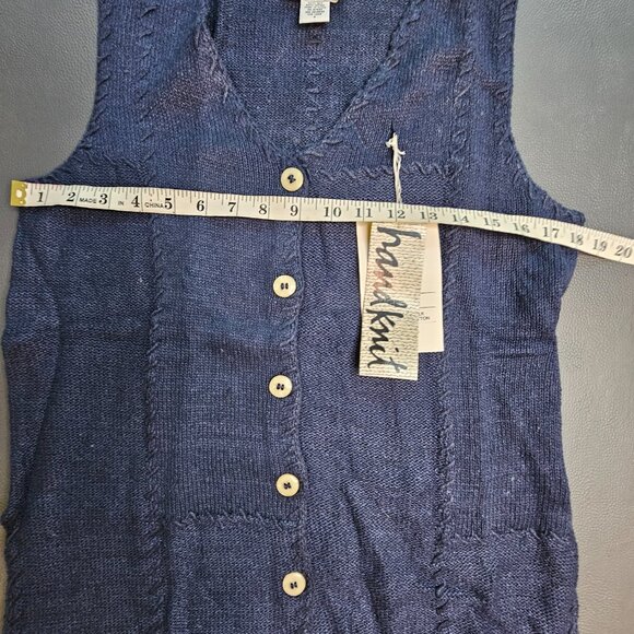 Vintage Anna Gray Blue Vest - Picture 5 of 5